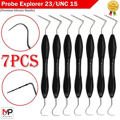 Dental Perio Explorer 23 Probe UNC 15 Color Marking Diagnostic Double Ended 7Pcs