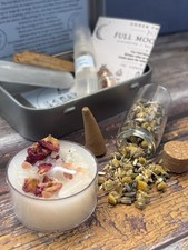 FULL MOON Altar Kit Travel Tin Cleansing Release Ritual Set