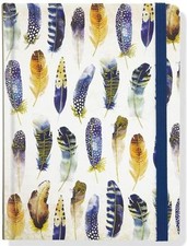 Jrnl Mid Watercolor Feathers (Hardback)