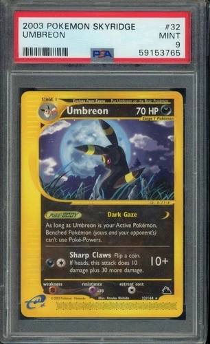 2003 POKEMON SKYRIDGE #32 UMBREON PSA 9