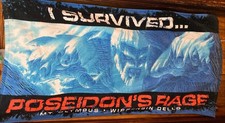 Poseidons Rage Ręcznik plażowy Niebieski Mt Olympus Wisconsin Dells Water Park Ride
