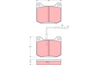 TRW Bremsbelagsatz Scheibenbremse GDB151 FüR Peugeot 504 Break A01 A03 F01 E01