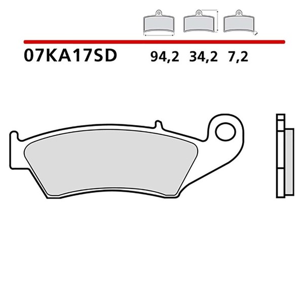 Brembo VORDERRADBREMSBELAGE-KIT Fur Kawasaki Kx F 450 06-14-COD. 07KA17SD-image