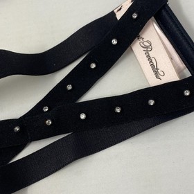 Agent Provocateur Judy Black Studded Garters One Size NWT $185