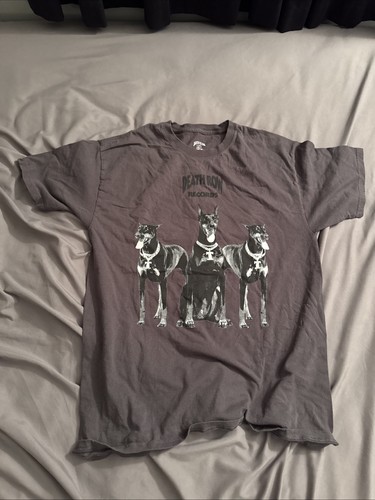 Death Row Records Tan Graphic T-Shirt, Rap & Hip Hop, Size L