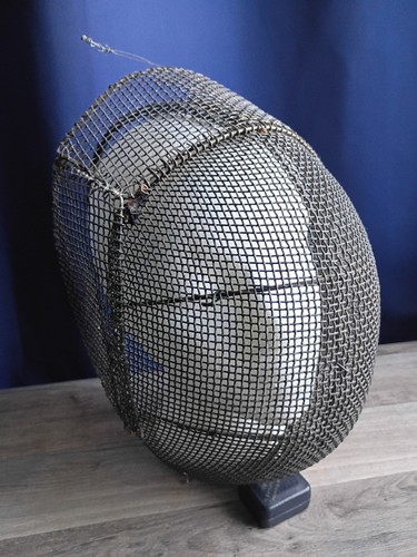 Vintage Fencing Mask Caged Metal Mesh Helmet Sporting Artifact