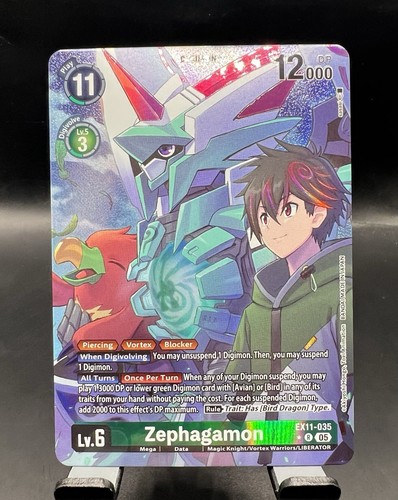 Zephagamon (Alt Art) EX11-035 R Digimon Dawn Of Liberator Lightly Played