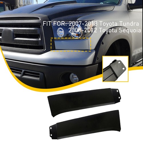 2x Front Bumper Grille Headlight Filler Trim Cover For 2007-2013 Toyota Tundra - Picture 14 of 20