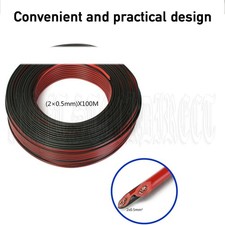 100M Upgraded Red&Black Speaker Cable Wire Sound Car Home Stereo Hifi/Car Audio — image 2