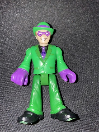 DC COMICS THE RIDDLER FISHER PRICE IMAGINEXT SUPER FRIENDS DARK GREEN FIGURE
