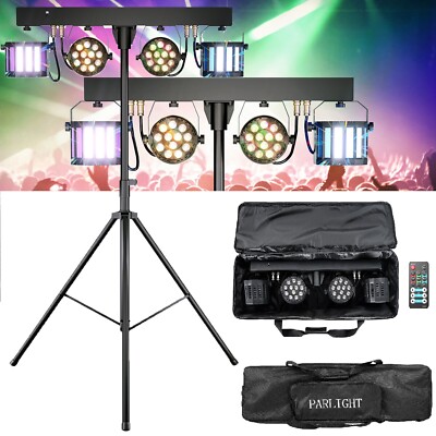 Par Bühnenlicht DJ Party Licht mit Stand RGBW Stativ Disco Club Tragbare Tasche