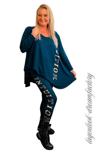 Layered Look A-Line Long Bell Basic Print Tunic Jersey 44 46 48 50 52 54 56 58 - Picture 6 of 12