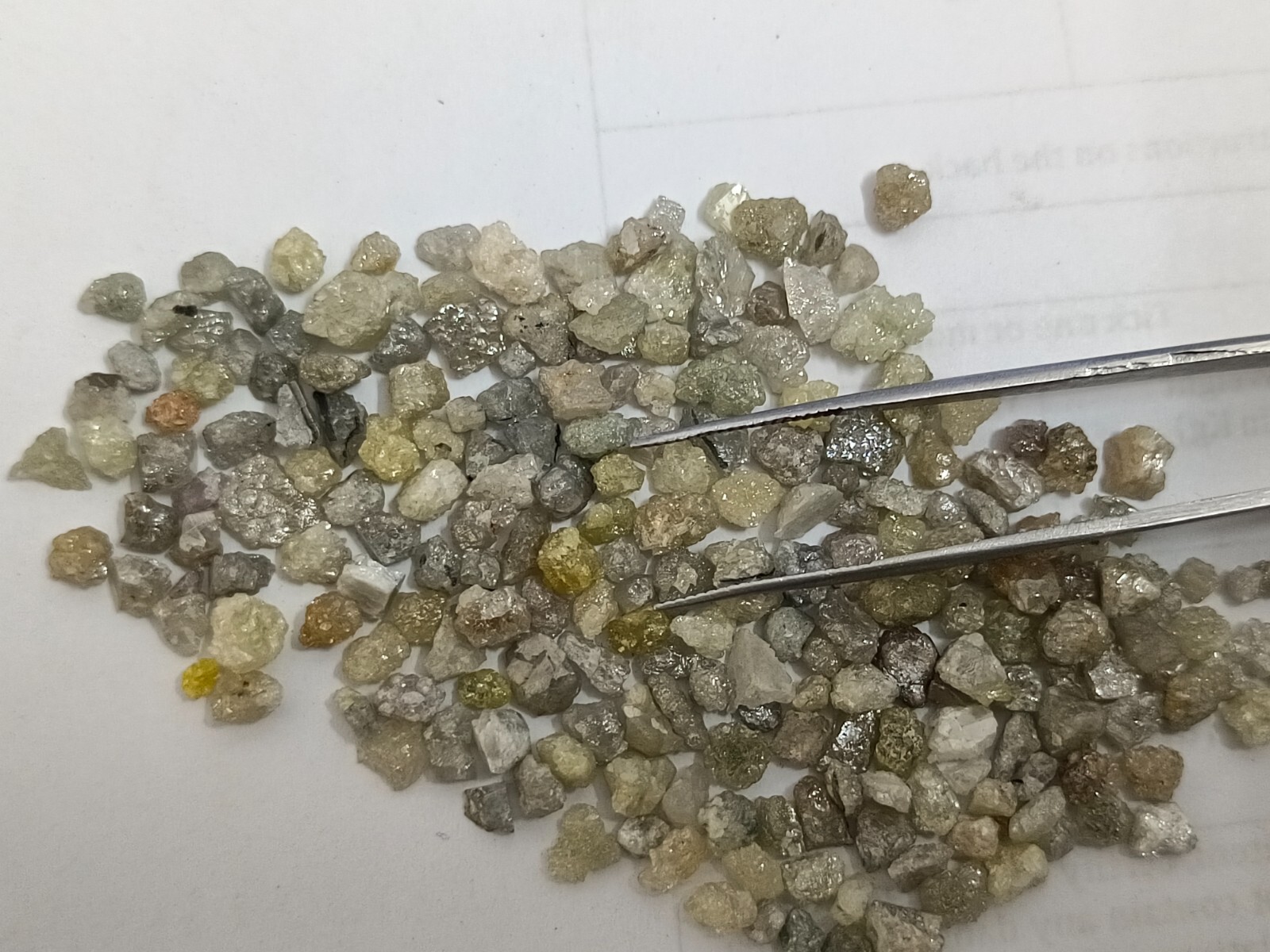 6.00 Ct Natural Loose Diamond Rough Silver Gray Uncut Rough 3.00 MM ...