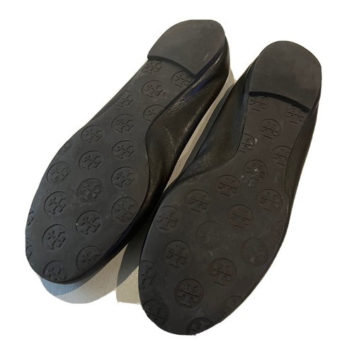 Planos de ballet emblema dorado de cuero marrón Tory Burch 8,5 Reva - Imagen 4 de 5