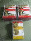 HONEYWELL DOOR KEYED POLISHED BRASS 2 HANDLES/LEVERS AND 1 DEADBOLT — photo 2