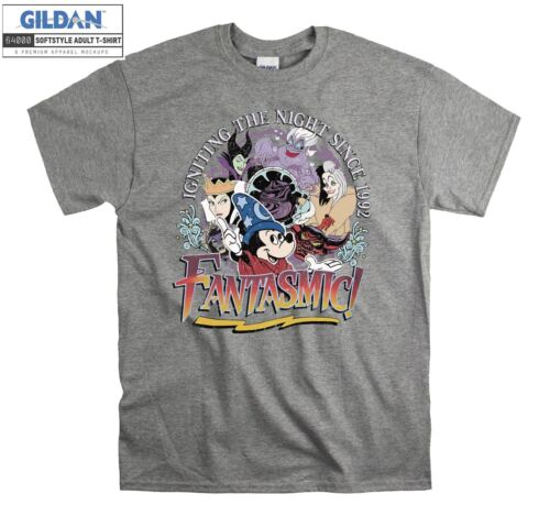 Vintage Disney Fantasmic Villains Mickey Mo Hoodie Tshirt Men Women Unisex AC866 - Picture 3 of 9