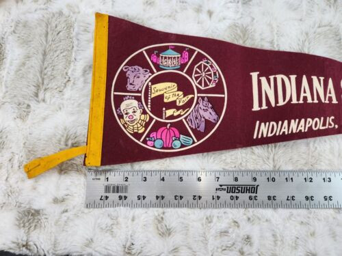 BANDERÍN DE FIELTRO VINTAGE 25" FERIA ESTATAL DE INDIA - Imagen 2 de 5