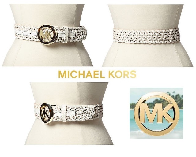 white michael kors belt