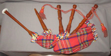 Mini Kids Children's HIghland Scottish Bagpipes Red Tartan Beginner