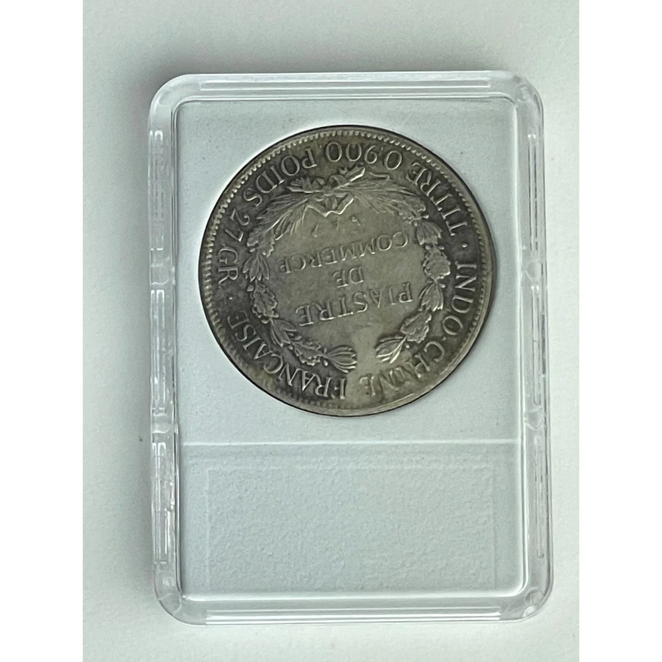 French Indo China Coin, 1 Piastre, 1902-A * 90% SILVER * - Image 2 of 2