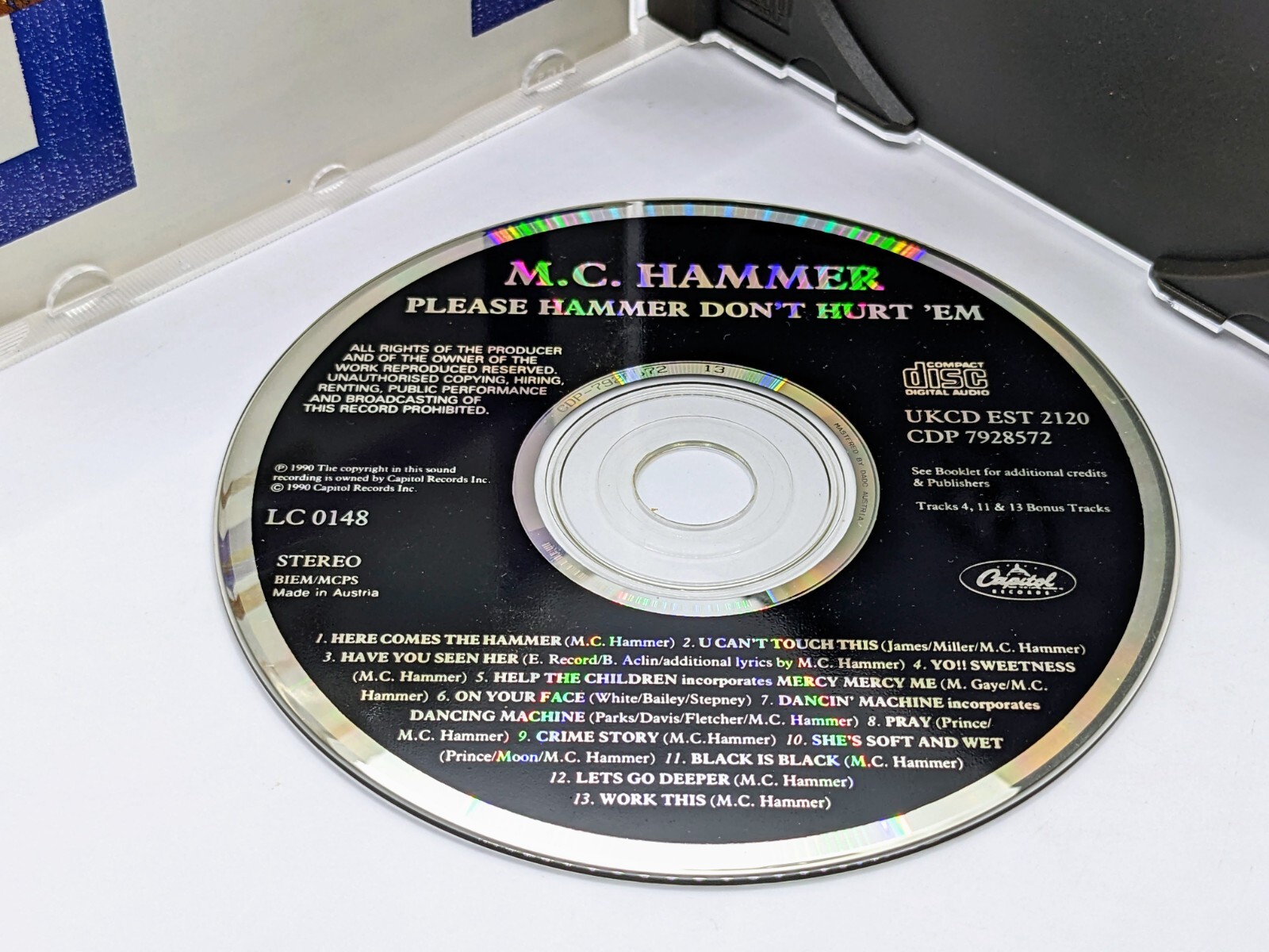 Mc Hammer Please Hammer Don T Hurt Em Cd Album 1990 Capitol Records