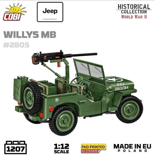 Willys MB brick model Jeep - COBI 2805 - 1207 brick Jeep model - Picture 10 of 11