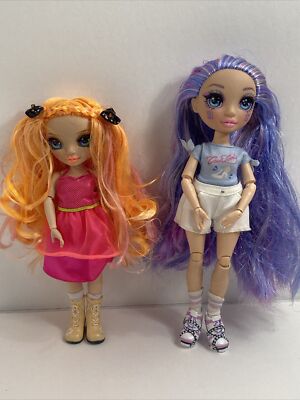Rainbow High Violet Willow Purple Doll & Poppy Rowan Doll (Lot of 2)