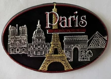 Paris Foil Oval Magnet