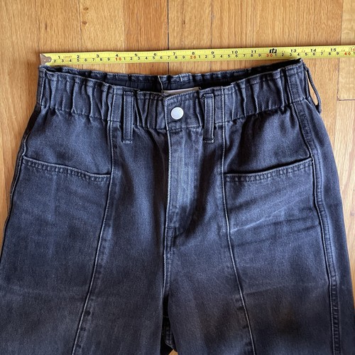 Jeans a palloncino Madewell pull-on taglia S Hobson lavaggio sacchetto di carta vita alta crop rigido - Foto 2 di 11