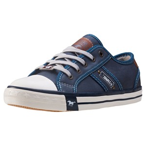 Cap Trainers Synthetic Casual Dark Rubber Toe Eu Womens Low Mustang Blue 40 8zECq