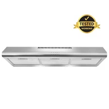 36 in Under Cabinet Range Hood, 3-Prong Plug, Stainless Steel, LED, Mesh Filters