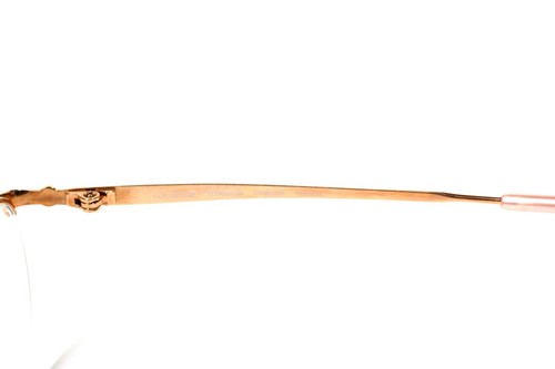 Vintage CHARMANT CH8204 Titanium Half Rim Gold Round 53-18-140 Eyeglasses #B142 - Picture 8 of 10