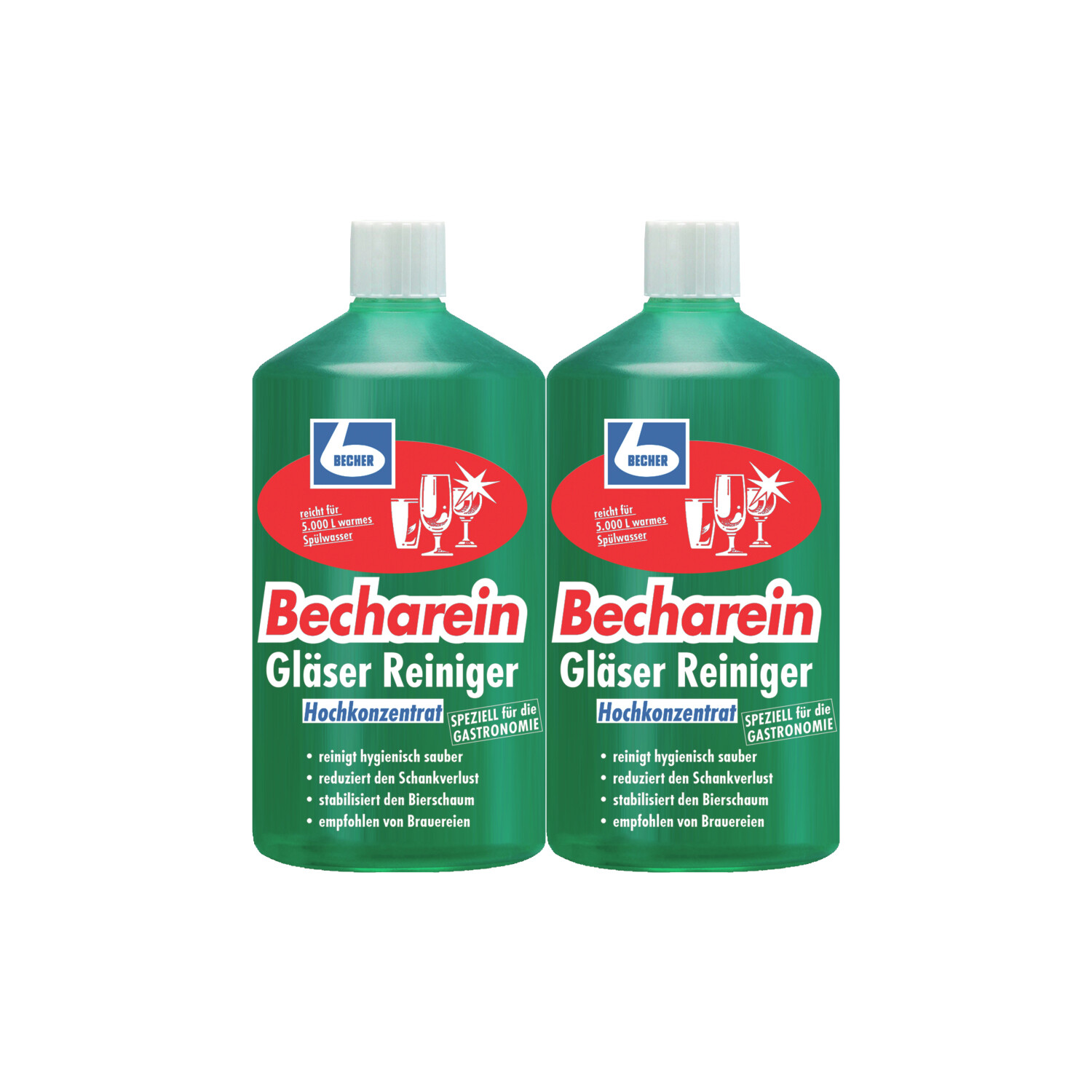 2 x Dr. Becher Becharein Gläser Reiniger Flüssig 1L