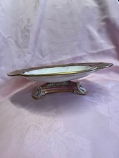 Antique English Bone China Decorative Footed Plate ✅ 1218