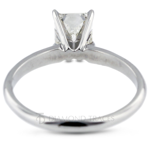 1ct D SI1 Radiant Natural Diamond 950 Plat. Classic Solitaire Engagement Ring - Picture 5 of 8