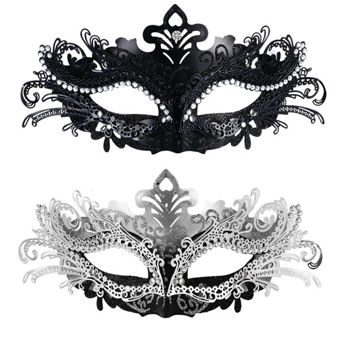 Damen Luxus Metall venezianische Maskerade Maske Halloween Party Ball Cosplay Geschenk - Bild 1 von 11