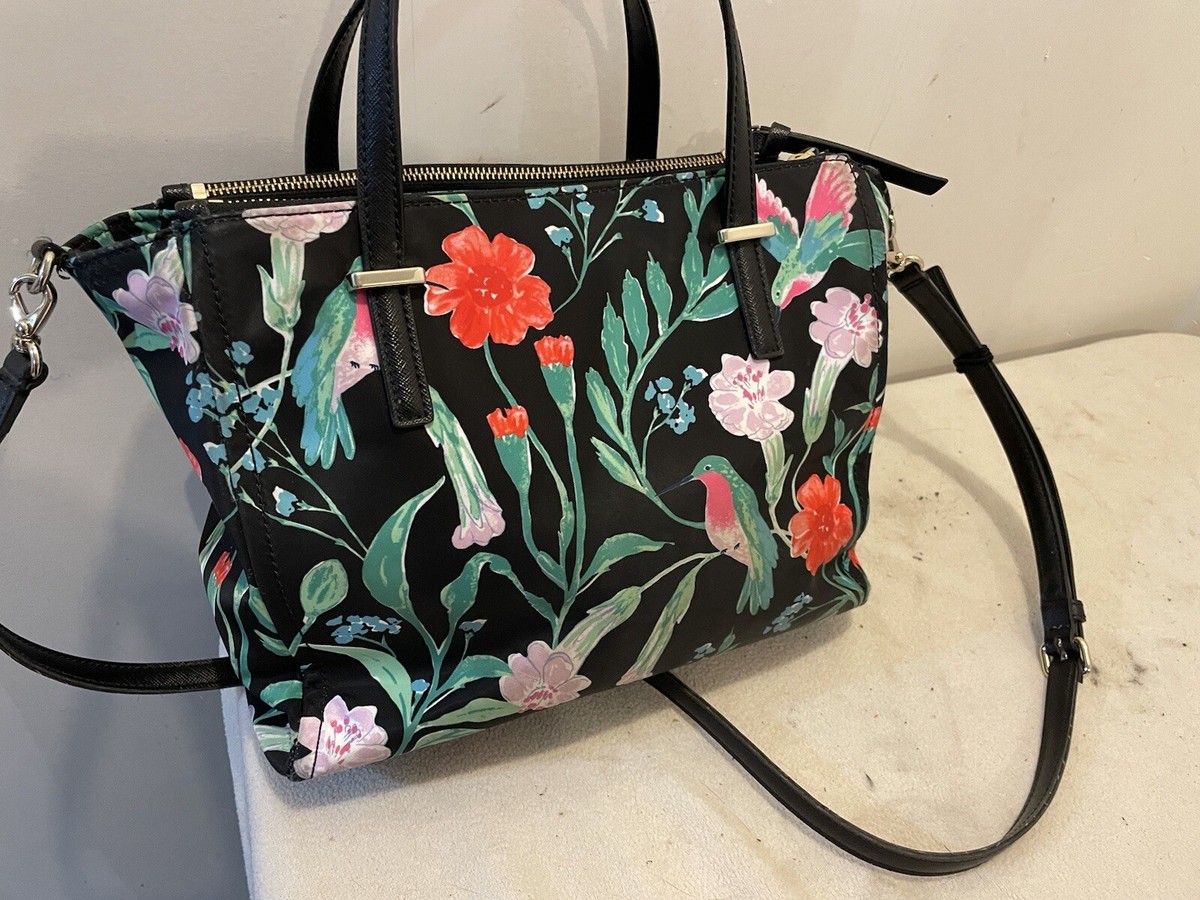 Kate Spade Wilson Road Satchel Hummingbrid Floral Handbag