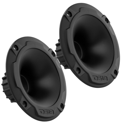 2x DS18 PRO-HT1 Black 4.5" Screw-on 1" Throat Plastic Circular Horn Waveguide - Picture 1 of 5