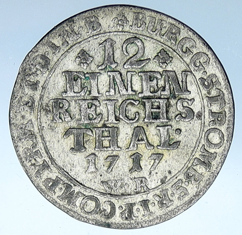 1717 GERMAN STATES Bishopric PADERBORN Franz Arnold Silver 1/12