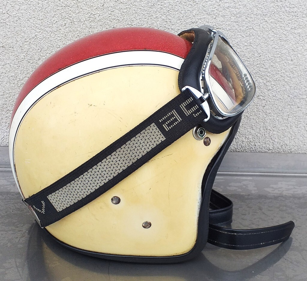 Vintage British made Centurion motorcycle helmet 1970s