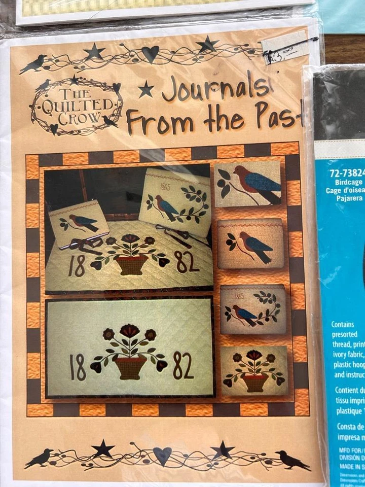 LOT 8 craft patterns quilt applique Xmas balls journal cover vest some vintage - Image 4 of 4