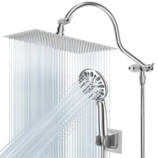 All Metal Shower Head High Pressure Rainfall Shower Head with Handheld Spray