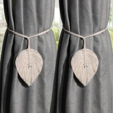 1/2 PCS Curtain Tie Backs Braided Cotton Rope Curtain & Voile Tiebacks Holdbacks