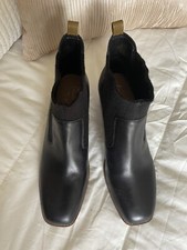 Crown Vintage Women's CV-GIACITA Ankle Zip Black Leather Bootie Size 8.5M