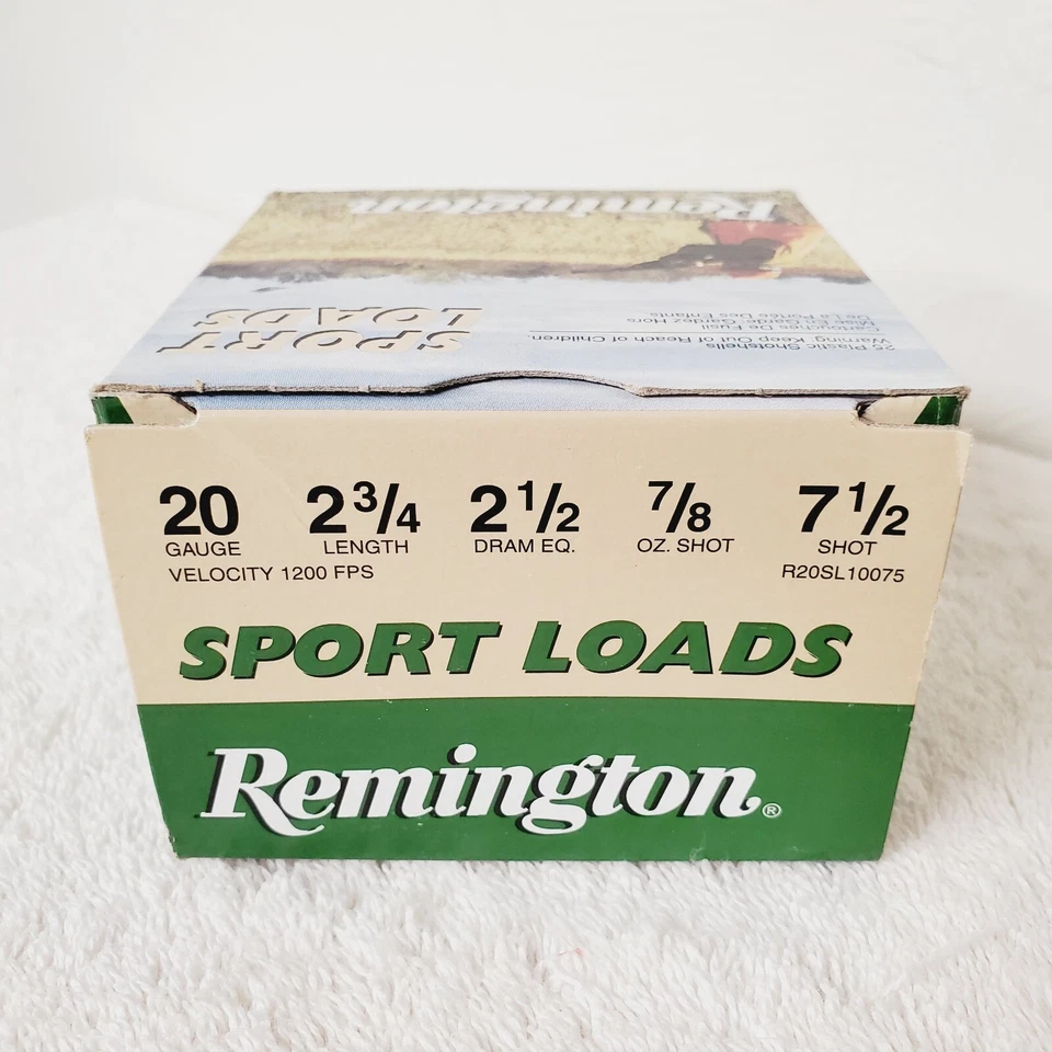 Remington Sport Load R20SL10075 Shotshell 20G Green Collector's EMPTY BOX - Image 2 of 4