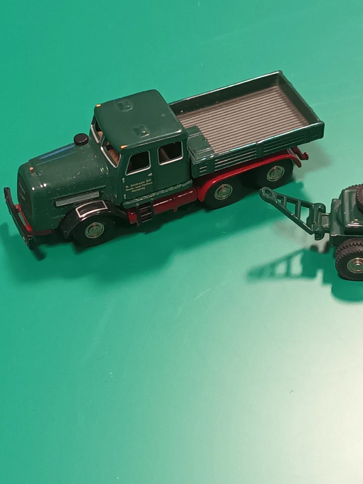 BUB Bubmobile 07050 H0 Kaelble K650 mit Tieflader B. Aumann KG ohne OVP - Bild 2 von 4