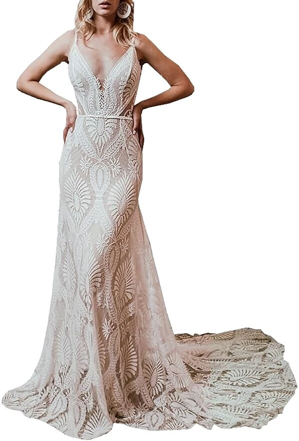 Lace Beach Dress Wedding Dresses
