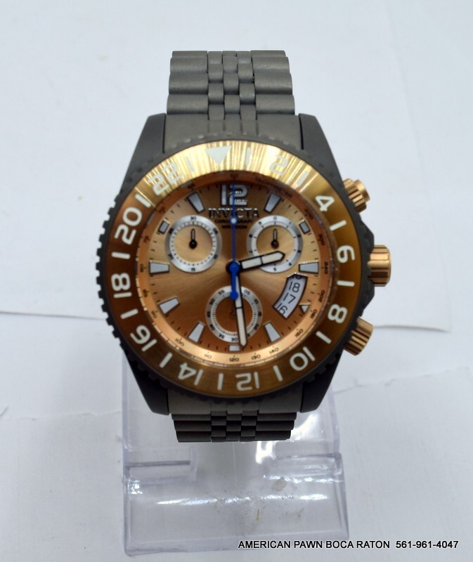 INVICTA Pro Diver Chronograph Titanium and Rose Gold Quartz Watch 