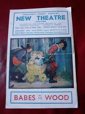 1946 New Theatre Oxford Babes In The Wood pantomime programme