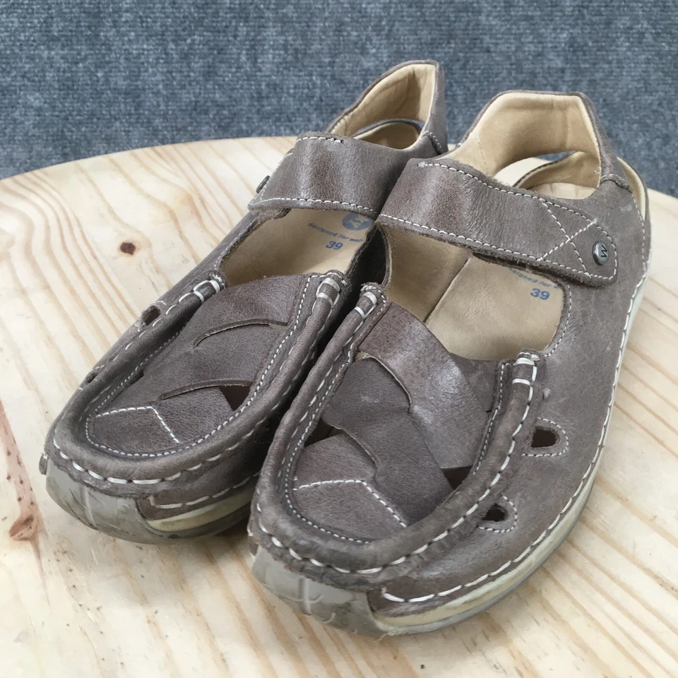 Sandalias Wolky para mujer 39 Venture con tiras de cuero beige gancho y lazo sin usar, puntera informal Foto 3 de 4